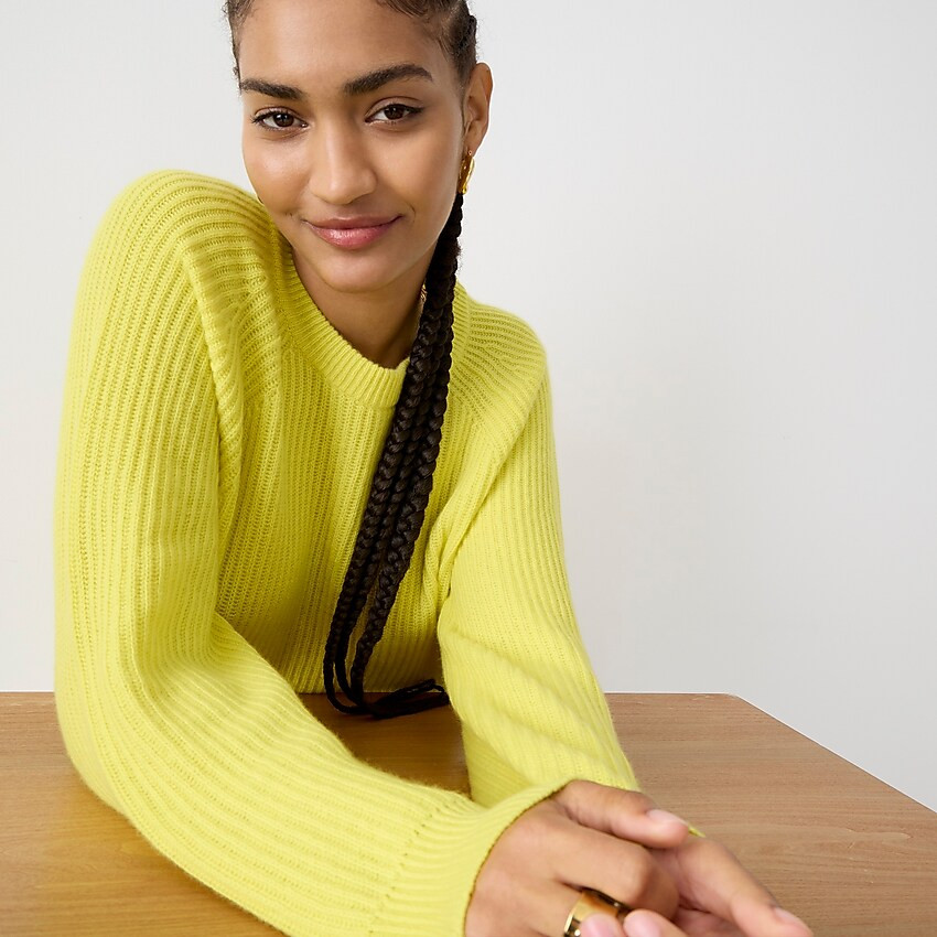 Ribbed cashmere oversized crewneck sweater | J. Crew US