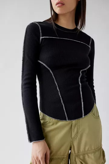 BDG Emme Thermal Seamed Top | Urban Outfitters (US and RoW)