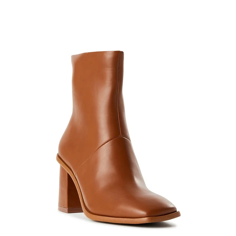 Time and Tru Women's Square-Toe Dress Booties | Walmart (US)