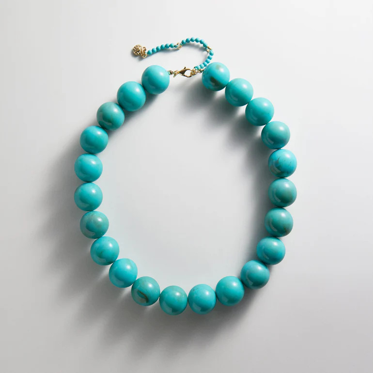 Jane Beaded Necklace - Turquoise Bead | BaubleBar