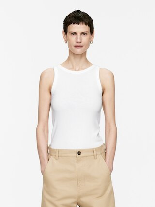 Rib Tank Top – White – Women – ARKET GB | Arket UK