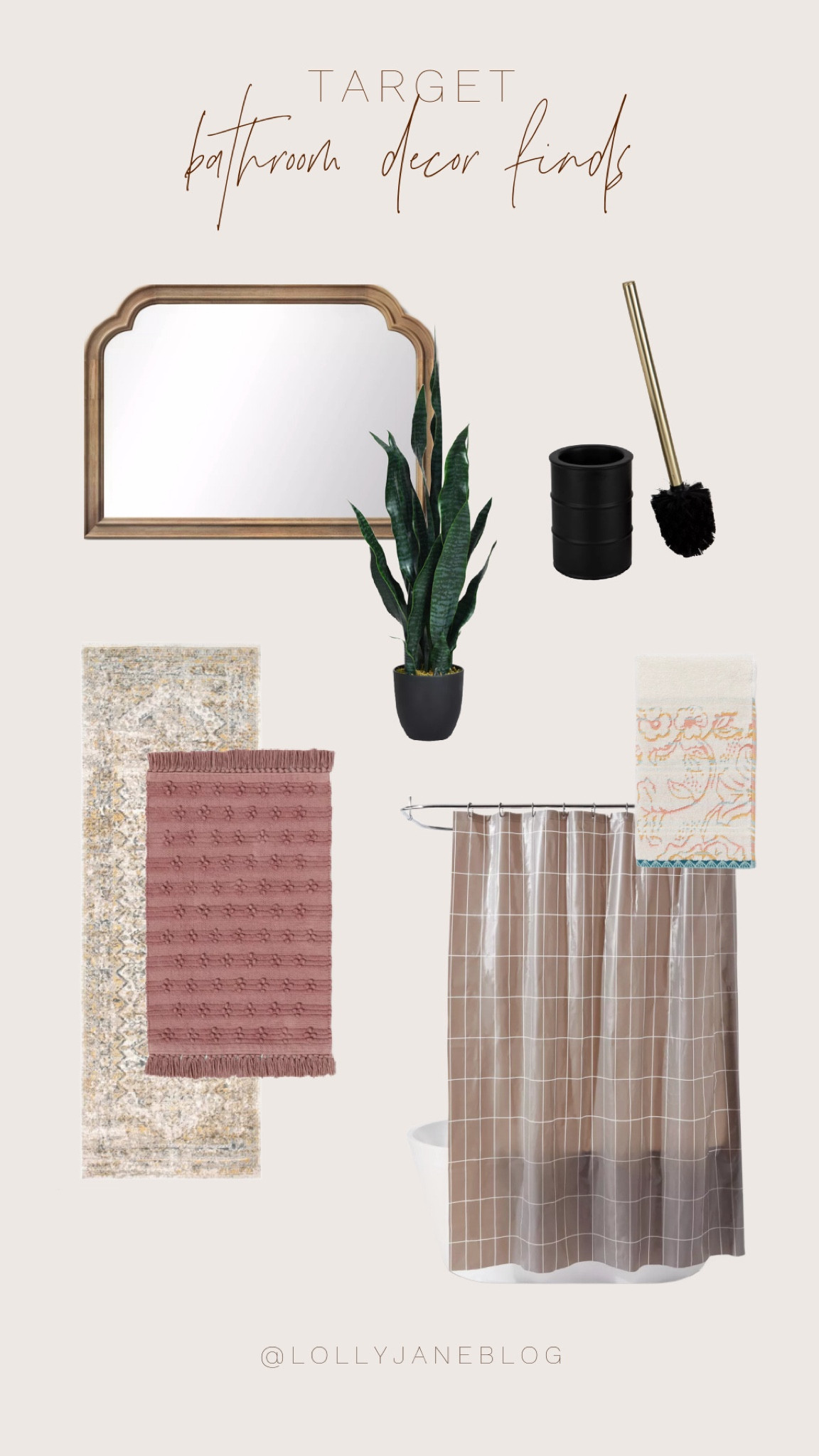 Transform Your Bathroom into a Boho Oasis✨

Looking to elevate your bathroom style? From cozy bathmat runner rugs to a gorgeous boho shower curtain, we've got everything you need for a complete makeover! 🌿

Soft, stylish bath towels in fun patterns
A stunning wooden mirror that adds charm
A faux plant for that touch of greenery
A boho toilet brush & gold toilet paper holder for the perfect finishing touches

Don’t wait to turn your bathroom into the retreat you deserve. Shop these beautiful pieces at Target now and create your own little oasis!  #BathroomGoals #BohoDecor #TargetFinds #HomeStyle #BathroomInspo #BohoVibes #HomeMakeover

#LTKHome #LTKStyleTip #LTKGiftGuide