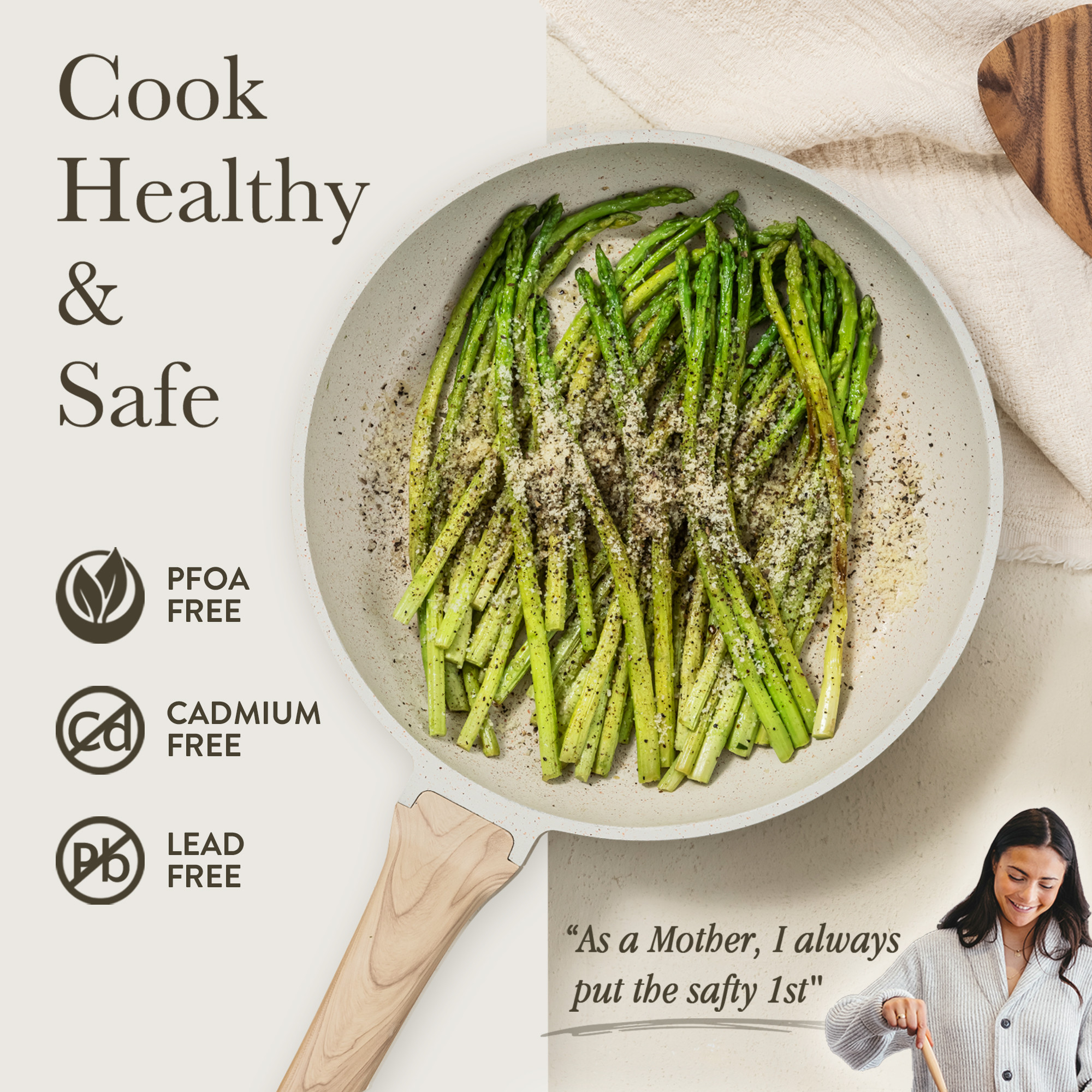 Carote Nonstick Pots and Pans Set, 17 Pcs Granite Kitchen Cookware Sets | Walmart (US)