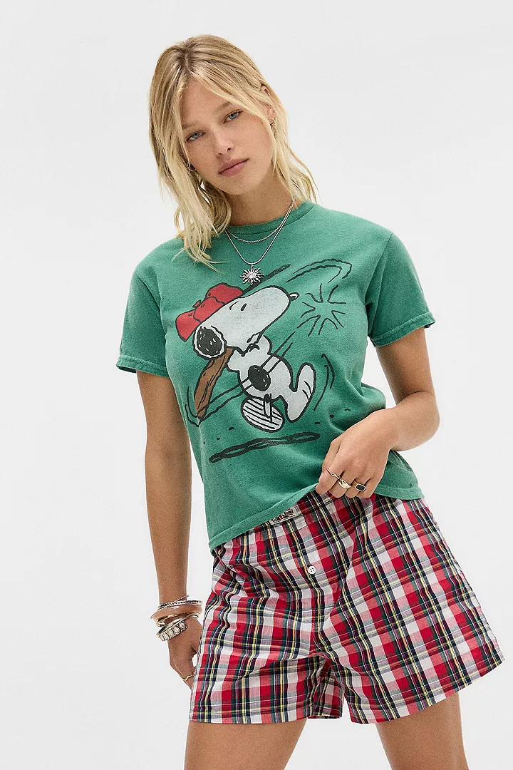 T-shirt ample UO Baseball Snoopy | Urban Outfitters FR