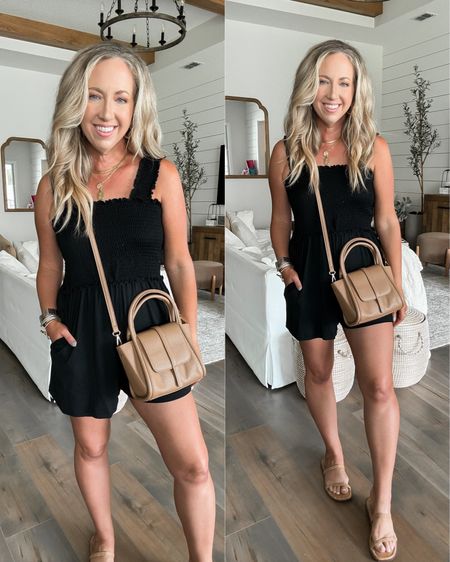 Black romper with pockets, super stretchy, Amazon fashion Amazon finds Amazon spring outfit Amazon summer outfit 

#LTKFindsUnder50 #LTKOver40