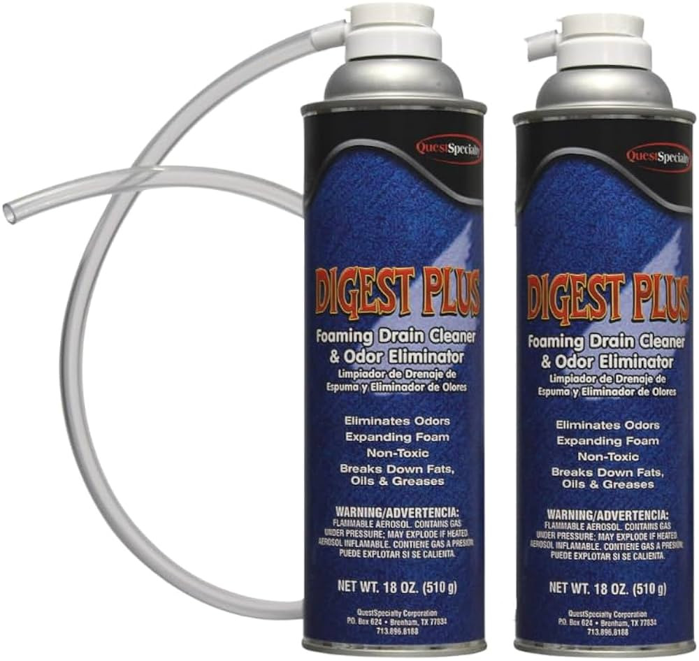 Quest Specialty DIGEST PLUS Foaming Drain Cleaner and Odor Eliminator, 2 count | Amazon (US)