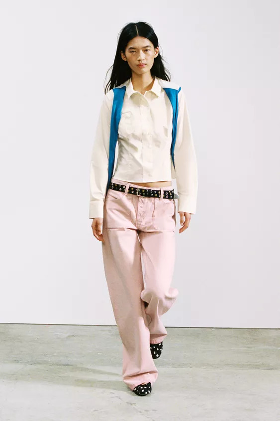 TRF REVERSIBLE MID-WAIST JEANS | Zara UK