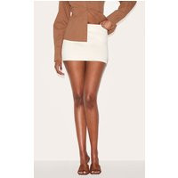 Cream Soft Touch Mini Skirt | PrettyLittleThing UK
