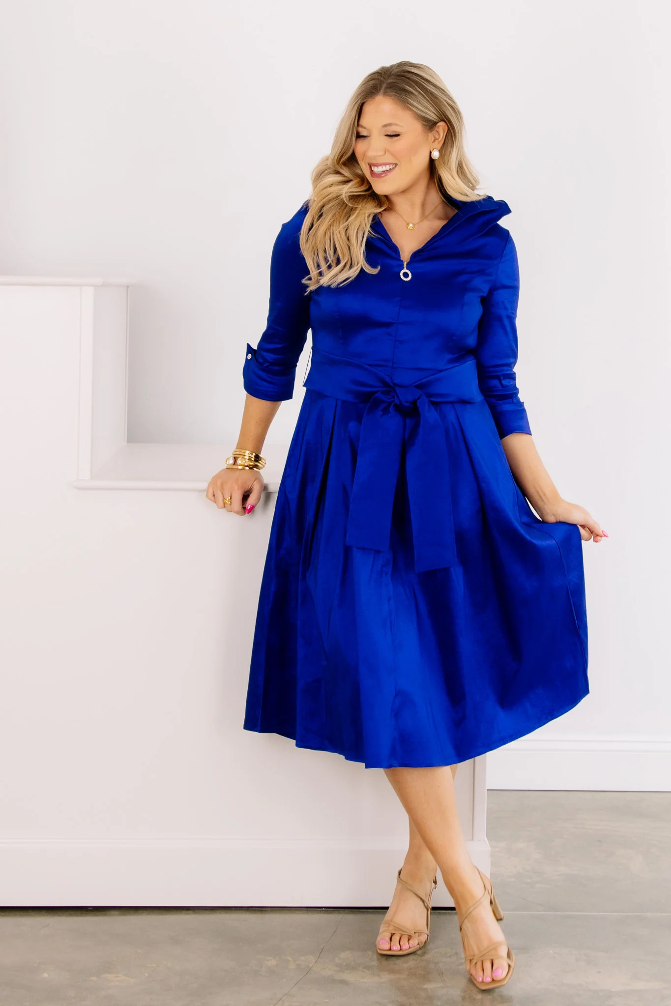 Joseph Ribkoff Royal Sapphire Midi Dress | The Willow Tree