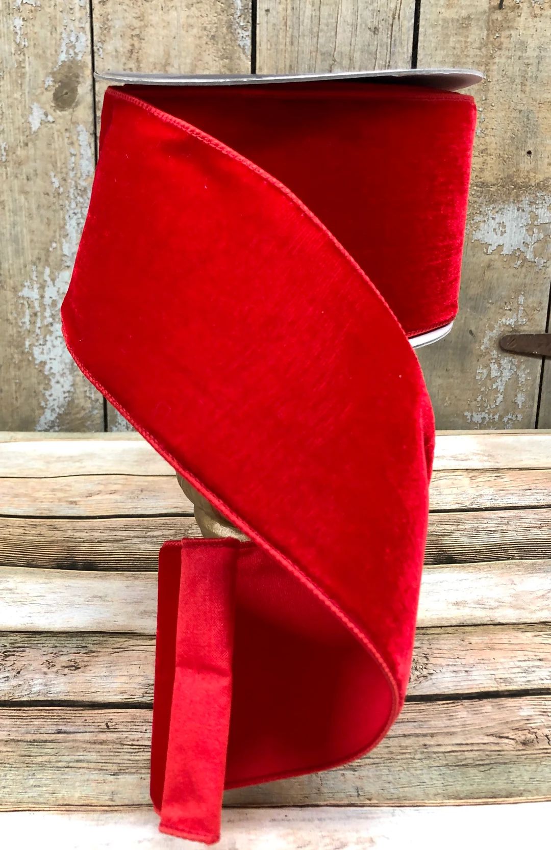 Designer Ribbon Wired Red Velvet Ribbon 10 Yd Ribbon Wired - Etsy | Etsy (US)