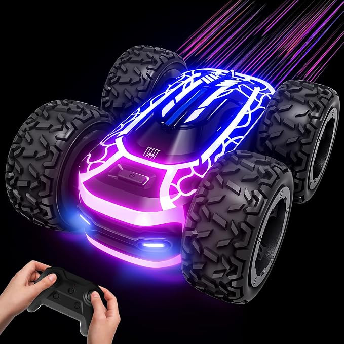 Tecnock Remote Control Car for Boys 4-7, 2.4GHz Rc Stunt Car for Kids, 360°Rotating Double Sided... | Amazon (US)