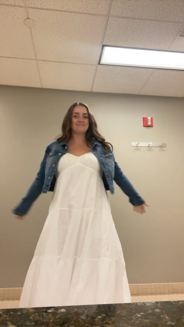 White dress, work attire, dress up, casual, ruffles, long dress, layered dress, summer dress, Abercrombie and fitch 

#LTKstyletip #LTKworkwear #LTKSeasonal