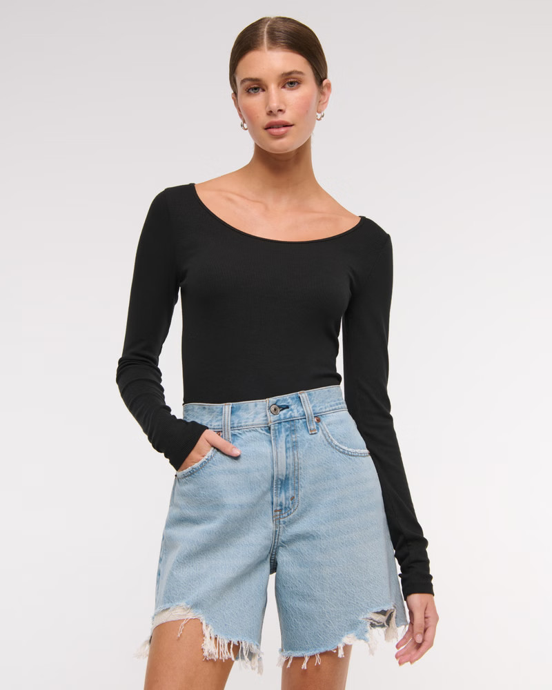 Curve Love High Rise Loose Short | Abercrombie & Fitch (US)