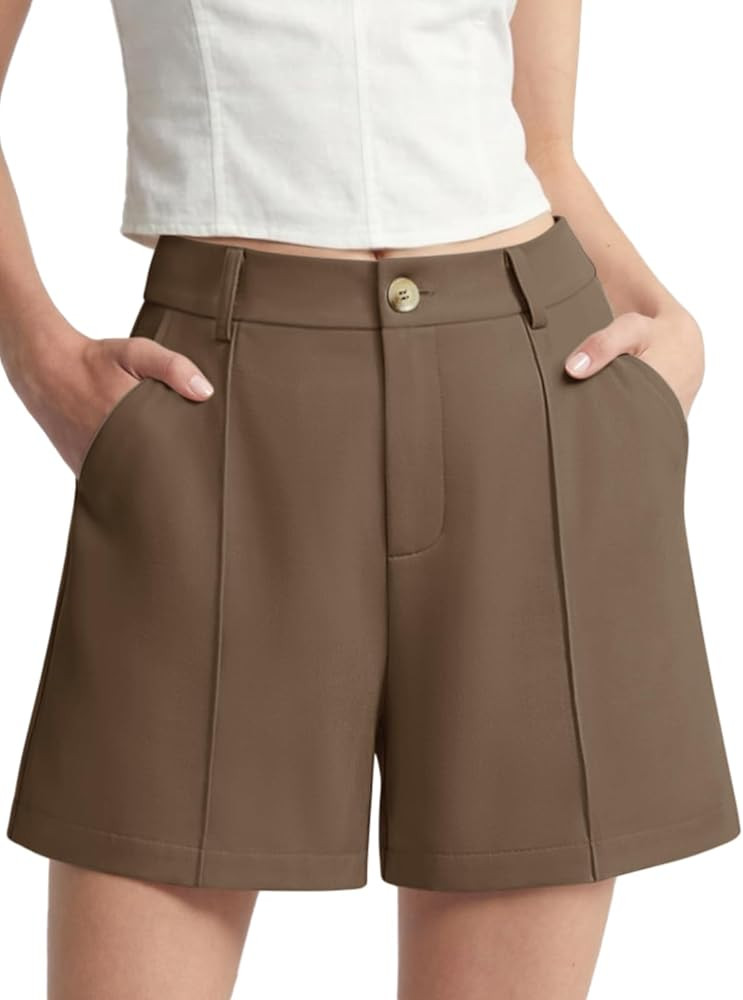 NIMIN Shorts for Women Dressy Casual High Waisted Tailored Short 2026 Summer Business Work Trouse... | Amazon (US)
