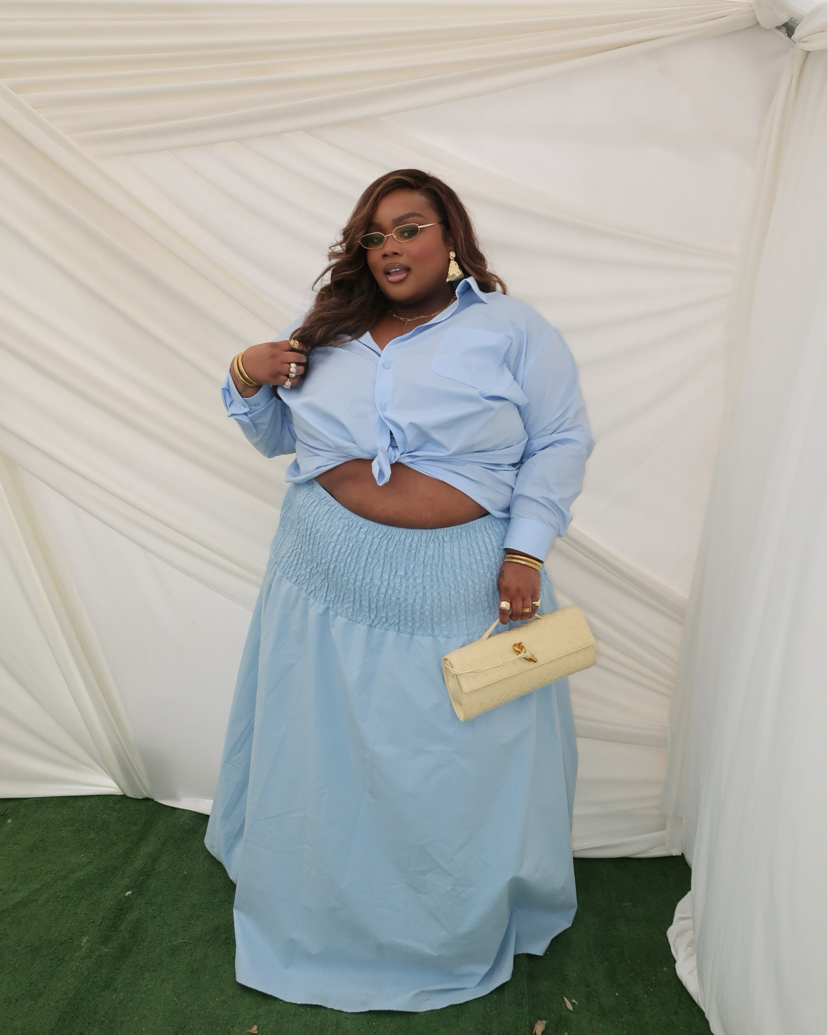 The perfect spring / summer outfit for brunch or a spring party! ✨ spring outfit, summer outfit, plus size outfit inspo, plus size brunch outfit idea, wedding guest outfit.

#LTKItBag #LTKStyleTip #LTKPlusSize