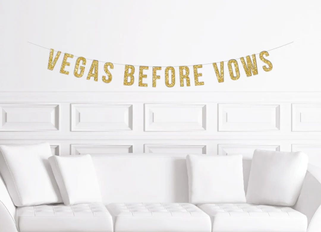 Vegas Before Vows Banner / Las Vegas Bachelorette Party Sign / - Etsy | Etsy (US)