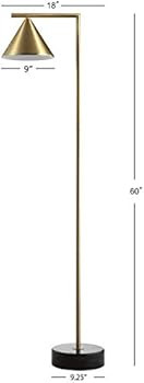 JONATHAN Y JYL3062A Chelsea 60" Metal/Marble Cone Shade LED Floor Lamp Modern,Contemporary,Transi... | Amazon (US)