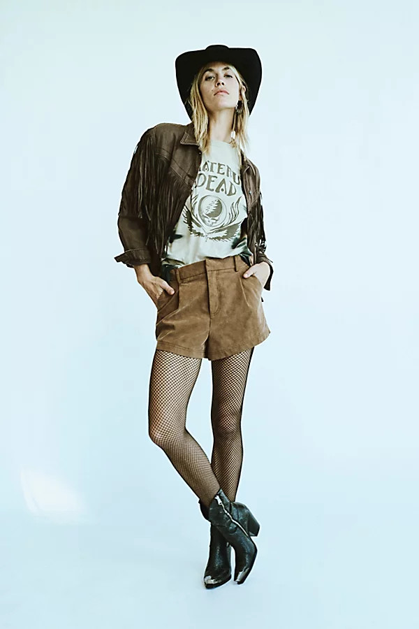 Roma Vegan Suede Shorts by Free People, Mocha, S | Free People (Global - UK&FR Excluded)