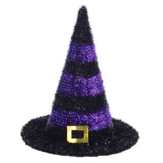 12.5" Purple & Black Tinsel Witch Hat by Ashland® | Michaels Stores