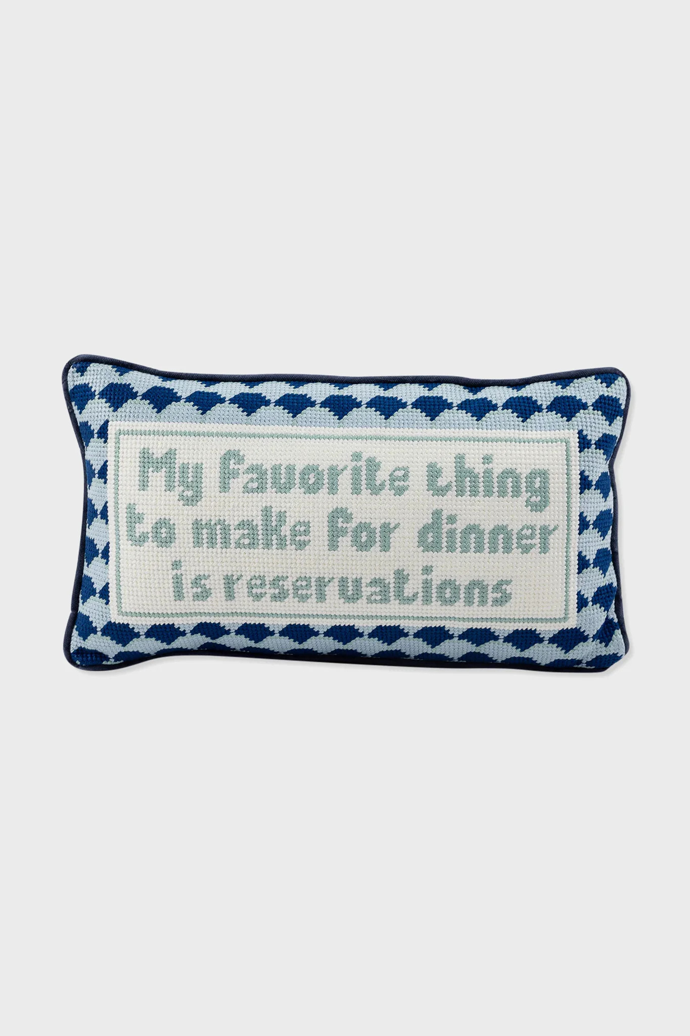 Reservations Needlepoint Pillow | Tuckernuck (US)