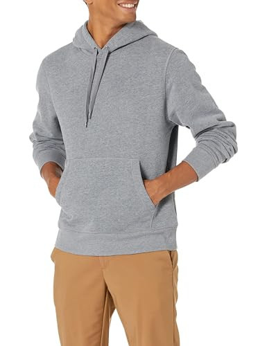 Amazon Essentials Men's Pullover Sweatshirt Hoodie, Big & Tall Options Available, Grey Heather, Small | Amazon (US)