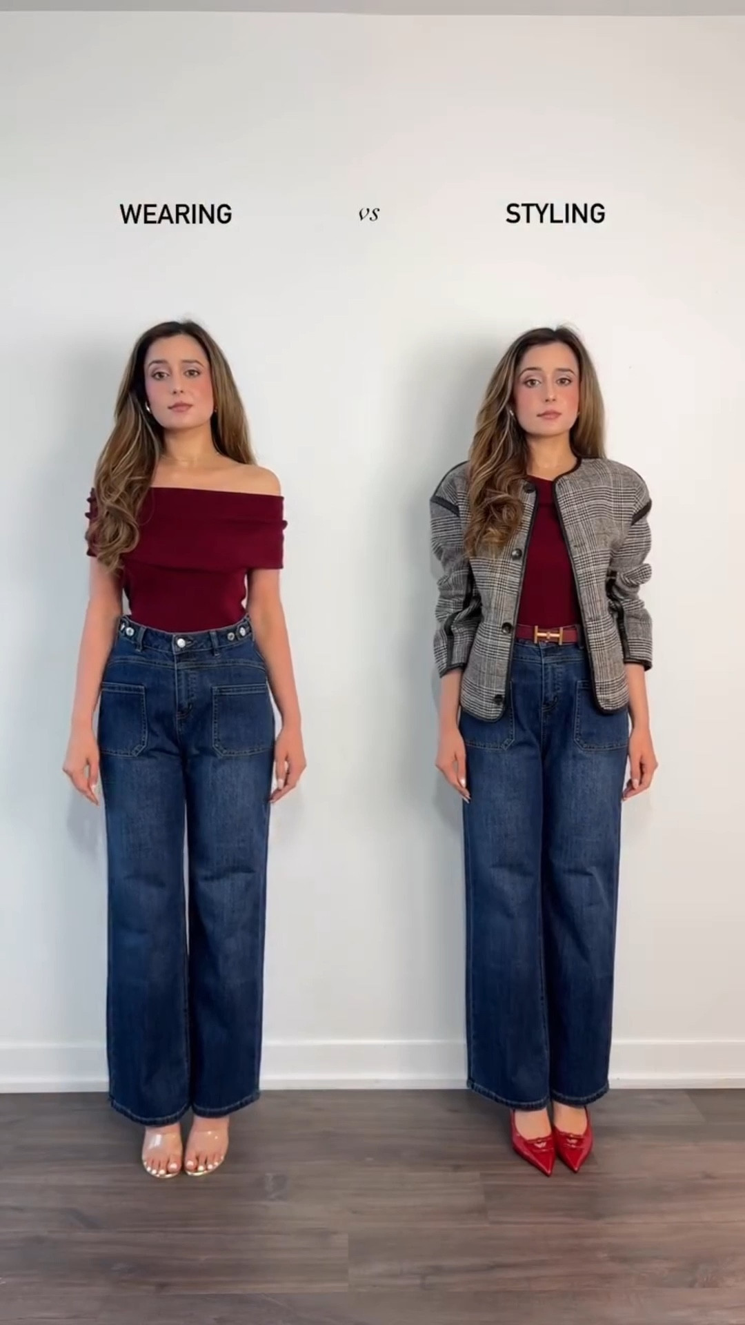 Wearing vs Styling Workwear. Save this for fall inspo. How stunning are these tank tops 😍 And the jeans? They have side-button waist tabs so you can fine-tune the fit for that polished, tailored finish. Truly a small detail that makes a big difference. Obsessed!! 

#falloutfit #howtostyle #stylinginspo #denimpants 

#LTKStyleTip #LTKFindsUnder100 #LTKWorkwear