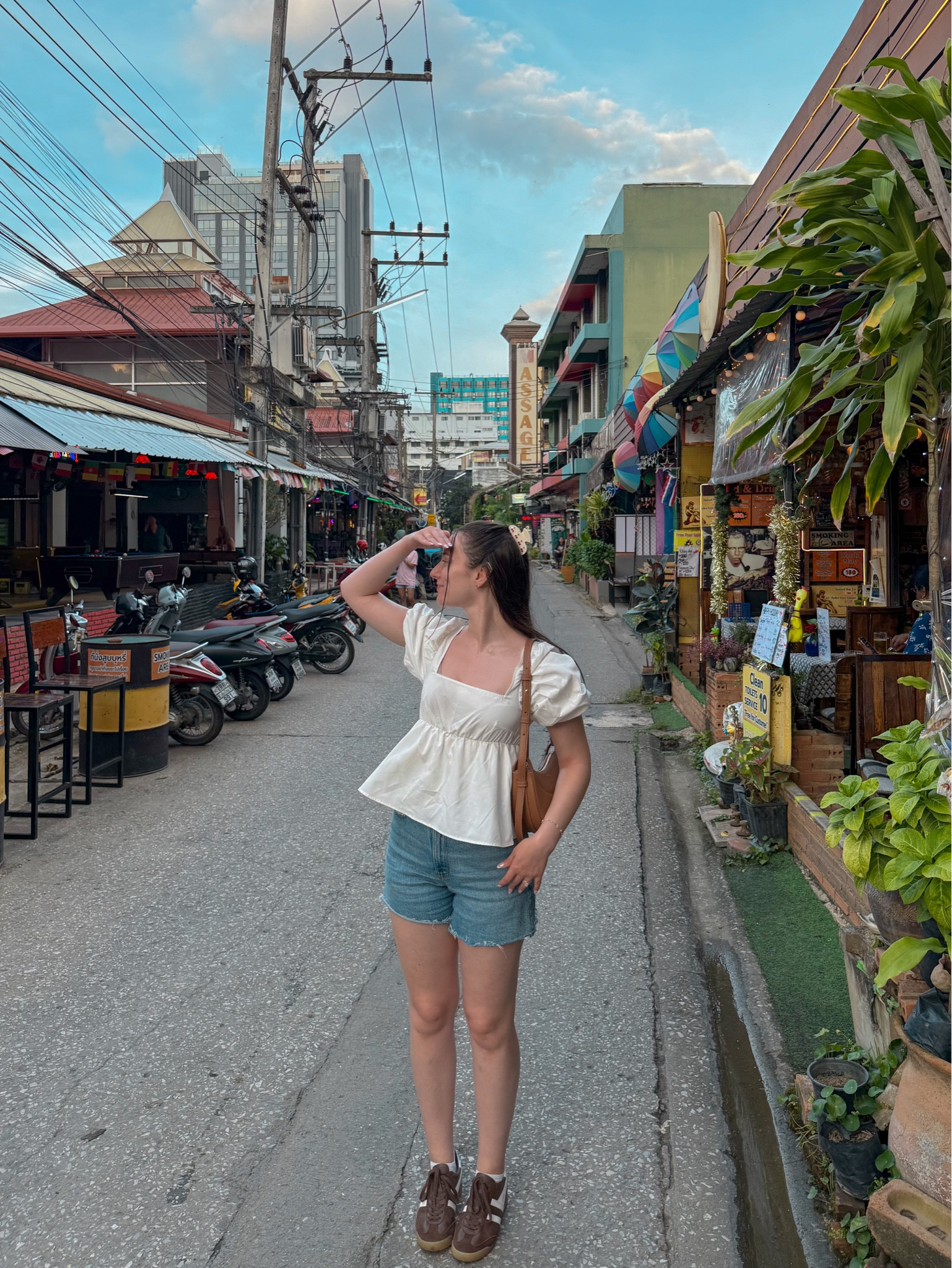 summer outfits, summer outfits 2025, summer fashion, july outfit, casual summer outfits, spring outfit ideas, cute summer outfits, cute casual outfit, date night outfit, date night outfits, vacation outfit, resort outfit, spring outfit, resort wear, thailand outfits, thailand, phuket outfit, bangkok outfit, bkk outfit, white puff sleeve top, white peplum top,