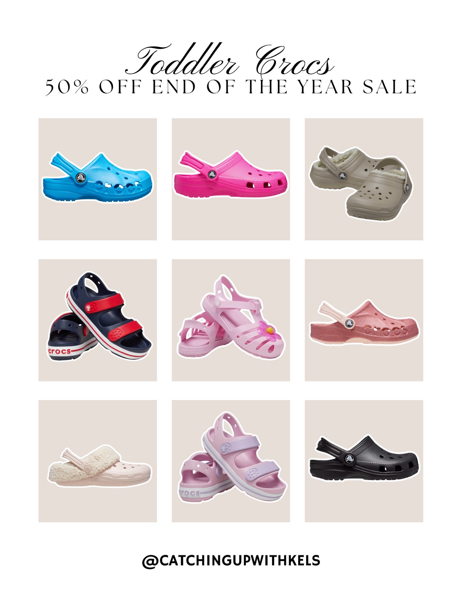 👶 Perfect for your little one's wardrobe! Toddler Crocs are 50% off during the End-of-Year Sale! 🩴 Comfortable, durable, and perfect for every adventure. Tap to grab your favorite pair while supplies last! #CrocsKids #SaleAlert

#LTKKids