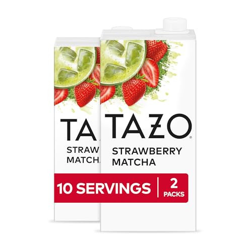 TAZO Strawberry Matcha Latte Concentrate, Sweetened Green Tea and Matcha Flavor, 32 Fl Oz Carton (Pack of 2) | Amazon (US)