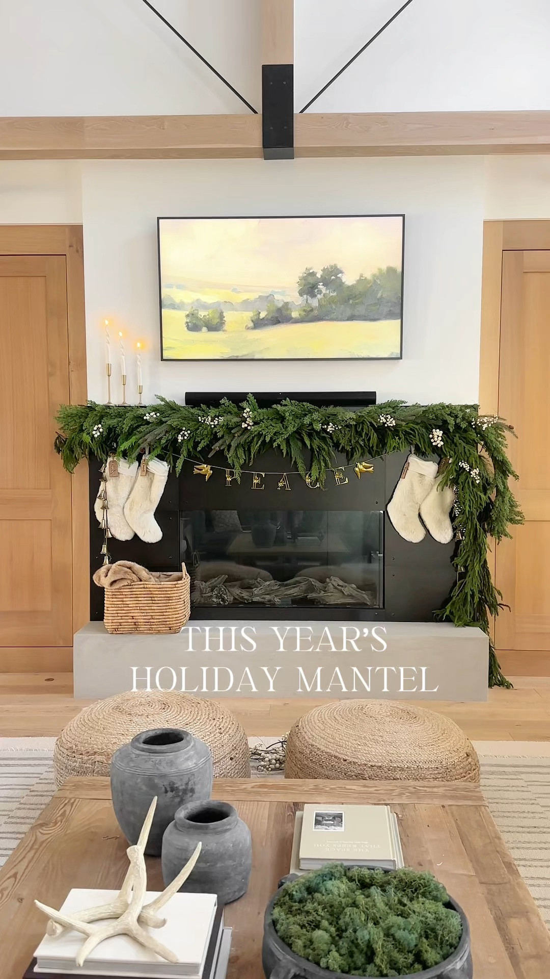 This year’s holiday mantel consists of two types of garland, berry stems (that I ripped off old garland) and bells…

#LTKHoliday #LTKSeasonal #LTKHome
