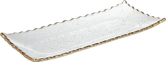 Serving Tray Platter Gamma by Godinger - Gold - 18.5x7.5 | Amazon (US)
