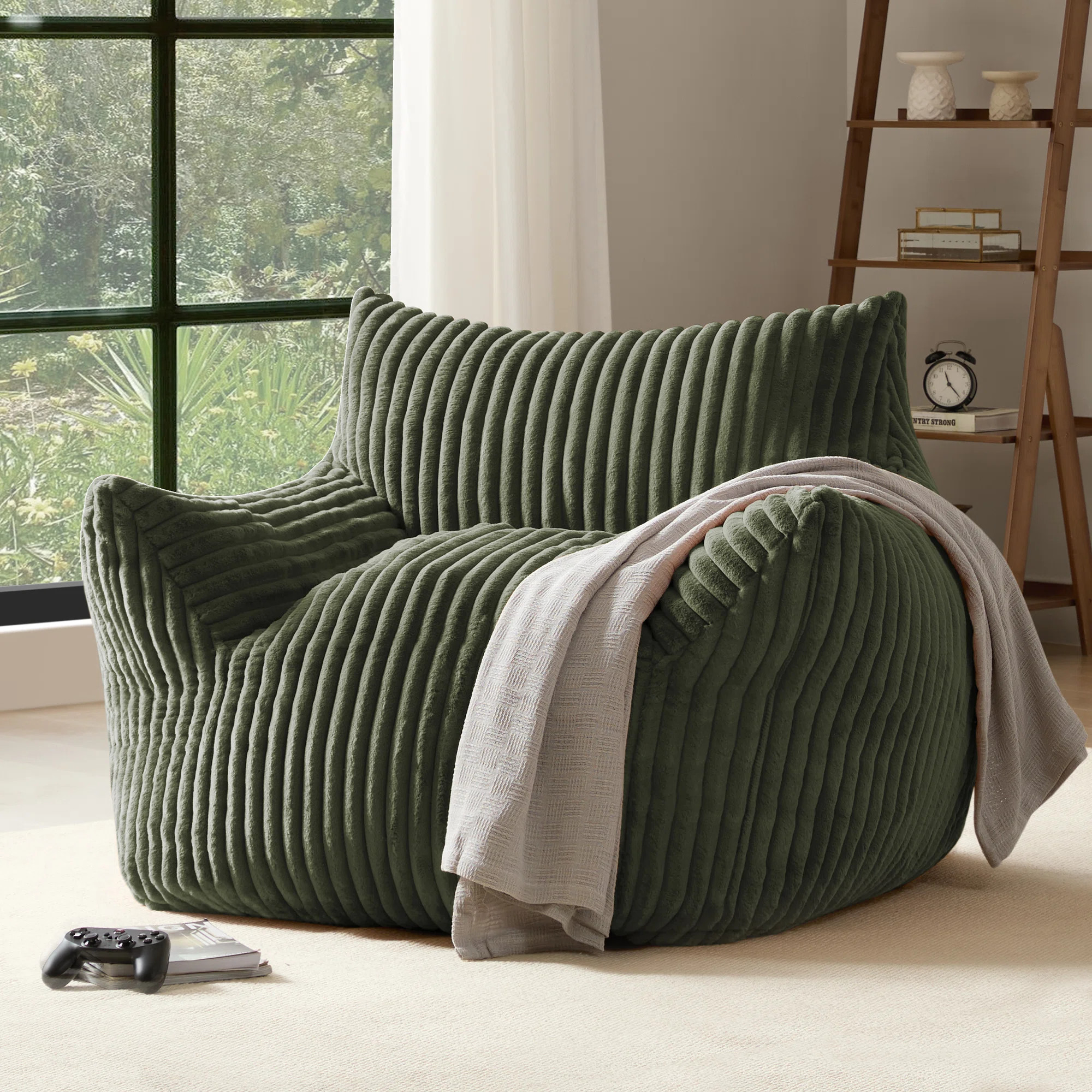Bean bag chair comes with a spacious size, corduroy loveseat. | Wayfair North America