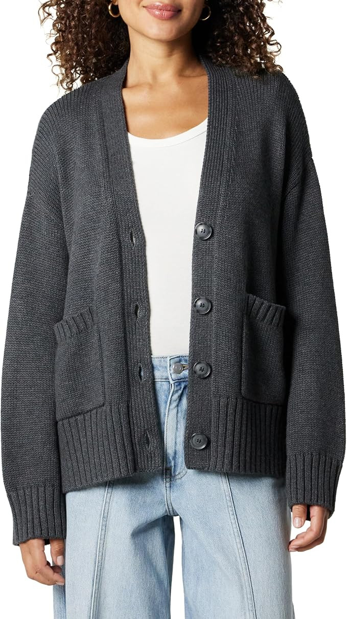 The Drop Women's Brigitte Cotton Blend Chunky Cardigan | Amazon (US)