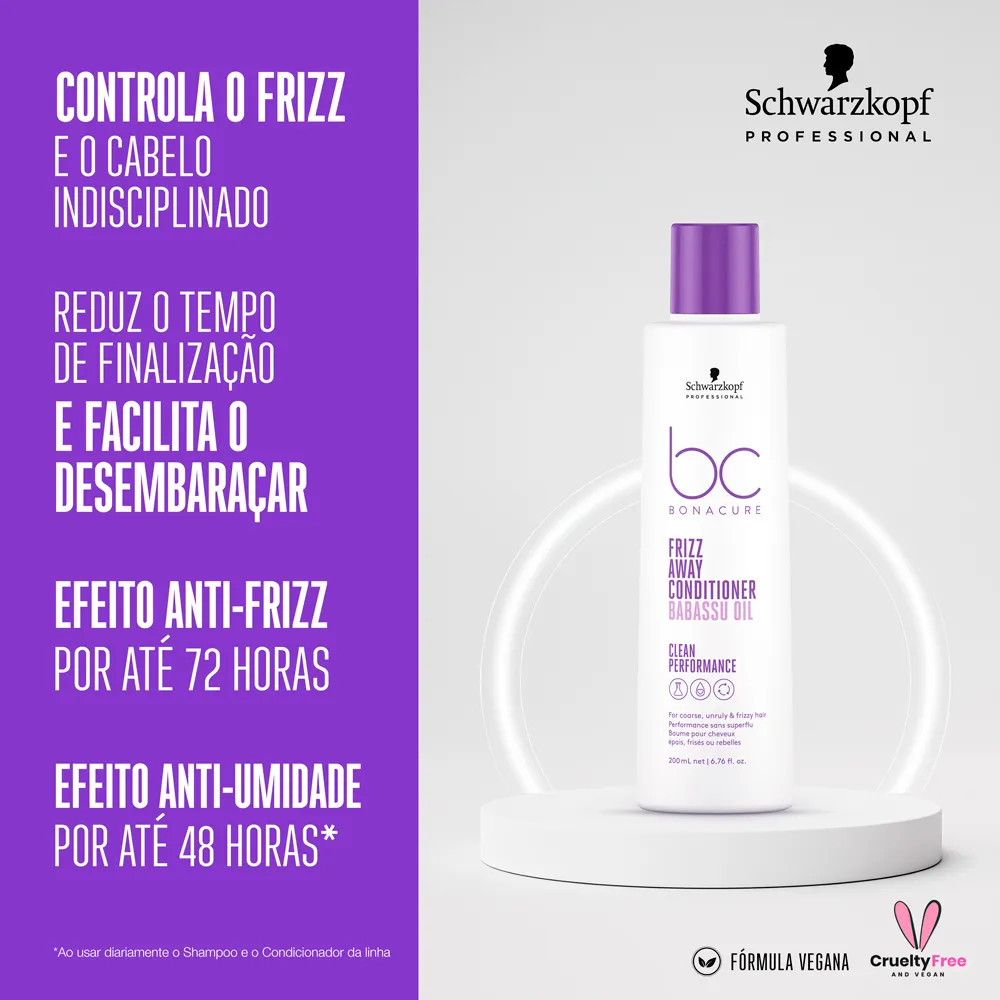 Condicionador Schwarzkopf Professional Bonacure Frizz Away 200 ml | Amobeleza (BR)