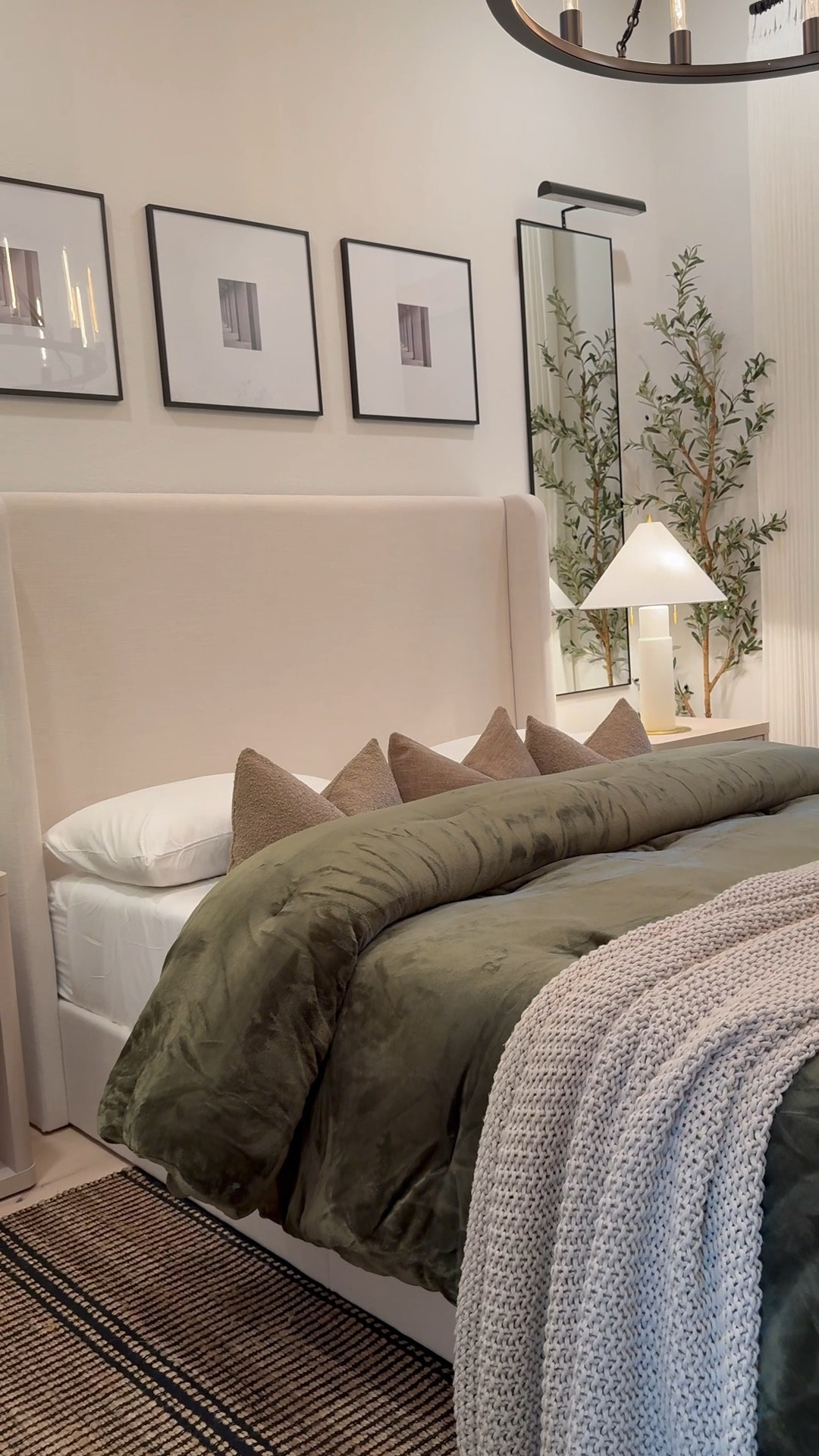 ✨ Here’s another curation of our guest room, with all the details you’ve been asking for!

The rug is an 8x10, and the bed is a queen—this time I went with queen-sized bedding since the frame sits lower than our previous canopy. I kept the mattress at a max of 12 inches to preserve the headboard’s proportions without it feeling overtaken.

The chandelier comes with bulbs, but I swapped them for T300 long lights to give a more elevated look. The frames are spaced 4.5 inches apart for balance.

✨ Want these pieces? I’ve linked the exact items for easy shopping!

#LTKSaleAlert #LTKHome #LTKStyleTip