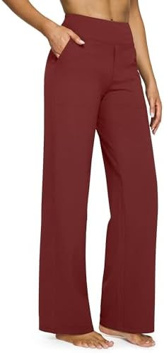 G4Free EverGoing Yoga Pants Women Wide Leg Pants with Pockets High Waist Stretch Dress Casual Swe... | Amazon (US)
