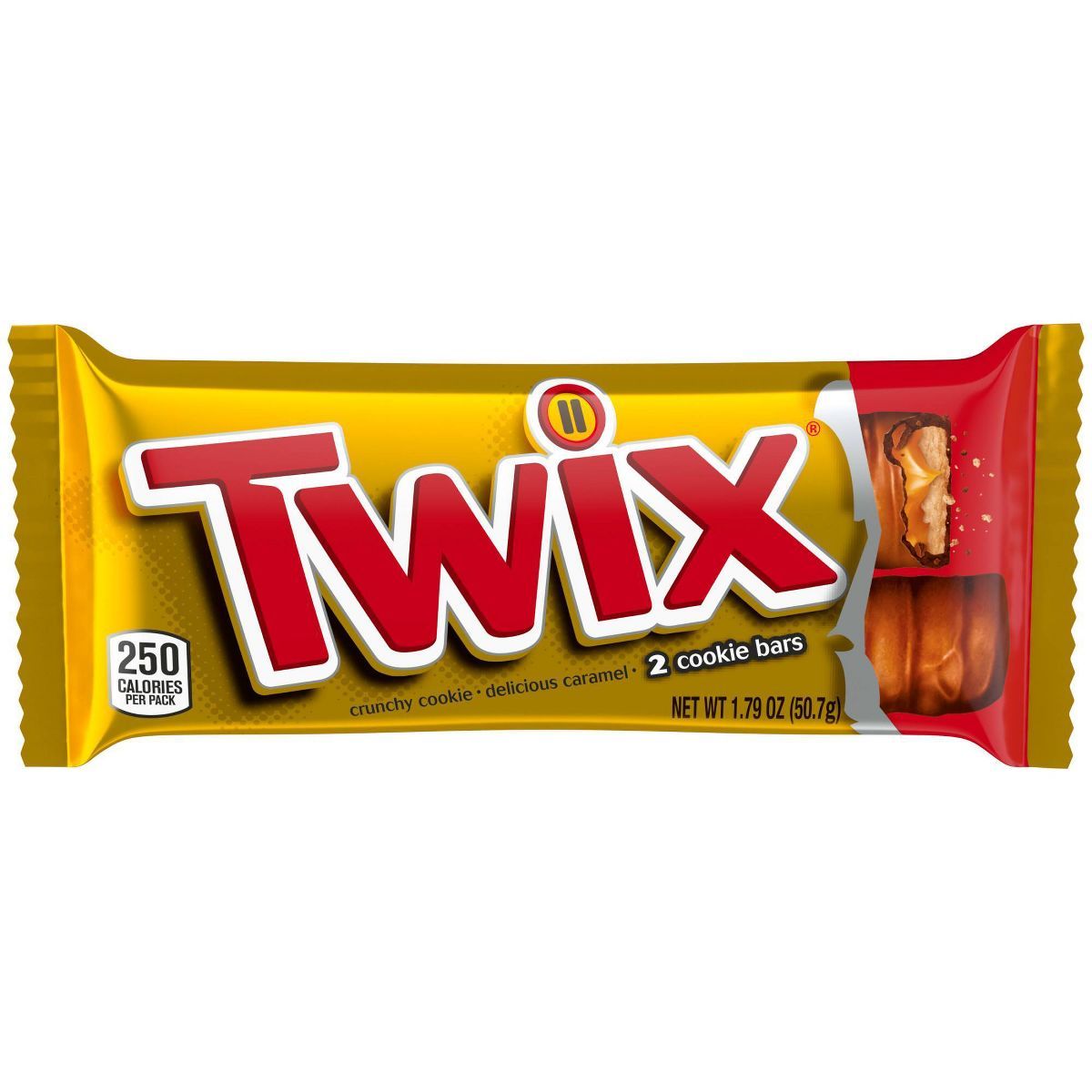 Twix Caramel Full Size Caramel Cookie Chocolate Candy Bar  - 1.79oz | Target