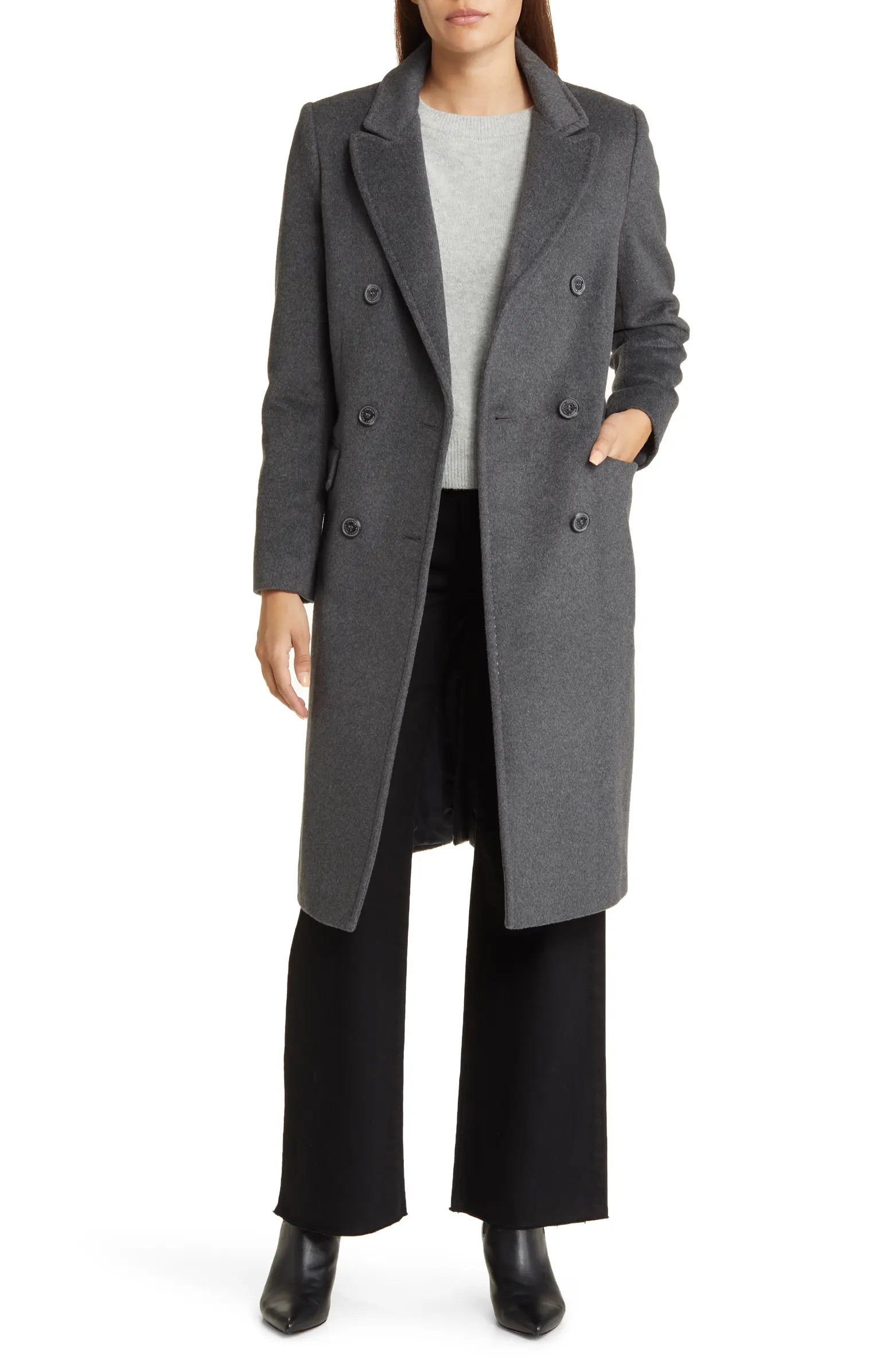 Double Breasted Wool Blend Coat | Nordstrom