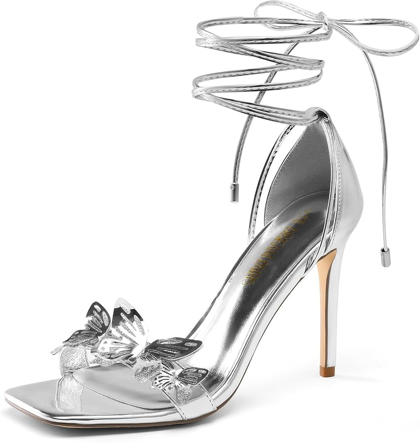 DREAM PAIRS Lace Up High Heels Stilletos Heels for Women Strappy Gladiator Sexy Open Square Toe H... | Amazon (US)