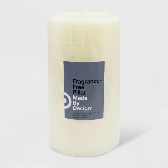 Unscented Pillar Candle Cream - Made By Design™ | Target