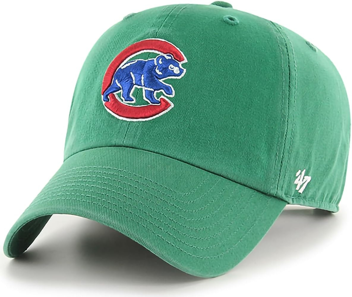 '47 MLB Kelly Green Primary Logo Clean Up Adjustable Strap Hat Cap, Adult One Size Fits All | Amazon (US)