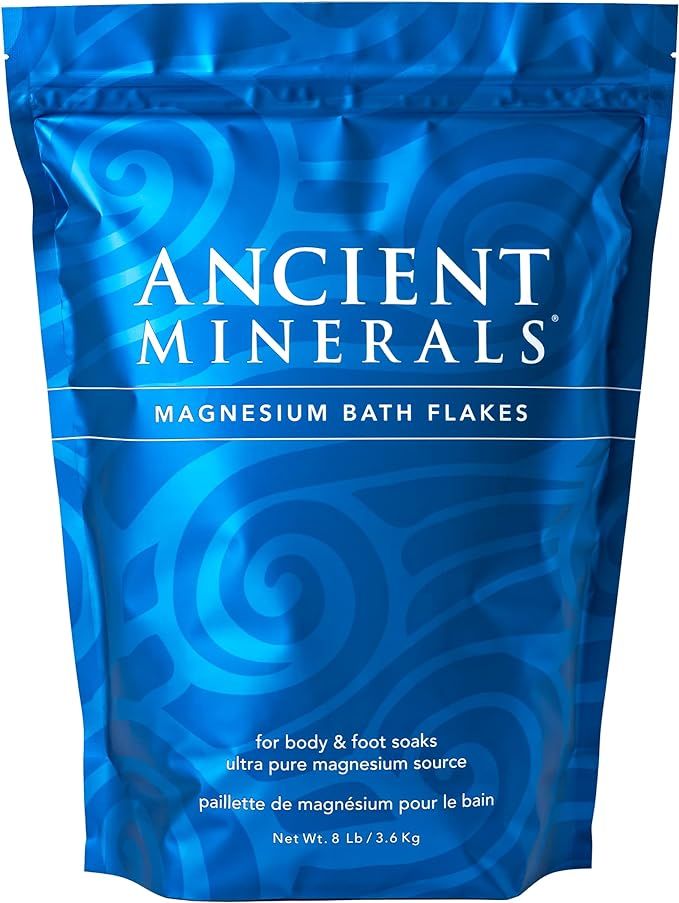 Ancient Minerals Magnesium Bath Flakes - Bathing Alternative to Epsom Salt - Soak in Natural Salt... | Amazon (US)