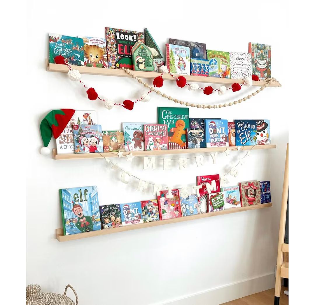 Nursery Shelf, Picture Book Shelf, Floating Shelf, Art Shelf, Picture Shelf, Display Ledge, Baby'... | Etsy (US)