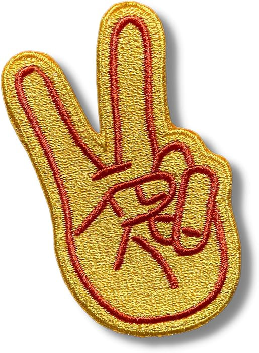 Peace Fingers - Social Good Patch - Lifestyle Patch Embroidered Patches for Clothes, Strong Adhes... | Amazon (US)
