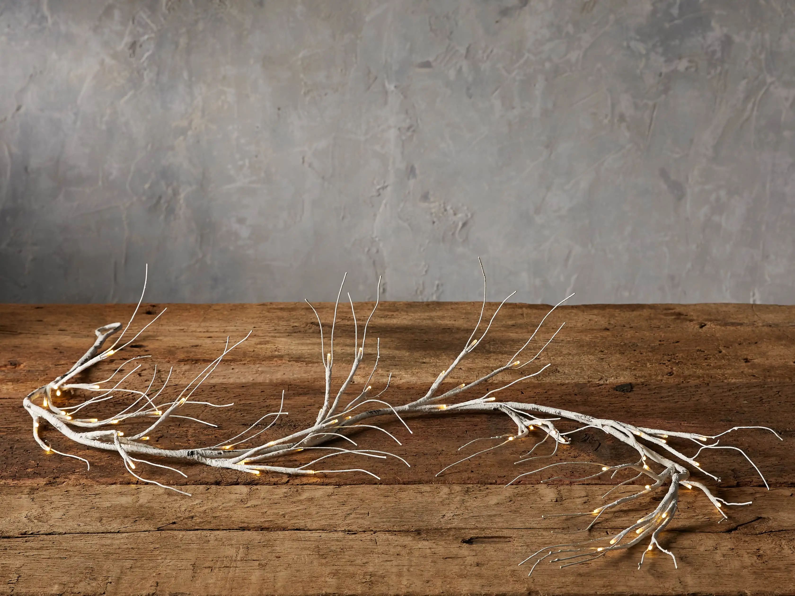 Aurora Lighted Birch Garland | Arhaus