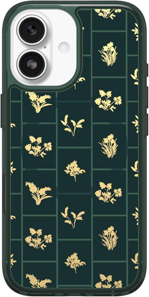 OtterBox iPhone 17 Symmetry Series Clear Case - Golden Bloom - Green - Ultra-Thin, Sleek iPhone C... | Amazon (US)