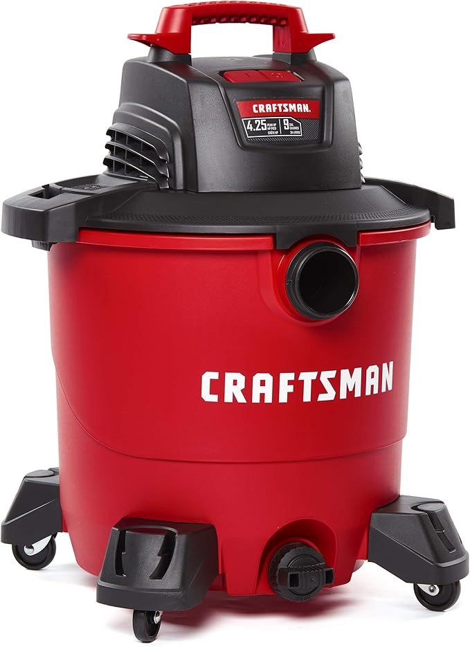 CRAFTSMAN CMXEVBE17590 9 Gallon 4.25 Peak HP Wet/Dry Vac, Portable Shop Vacuum with Attachments ,... | Amazon (US)