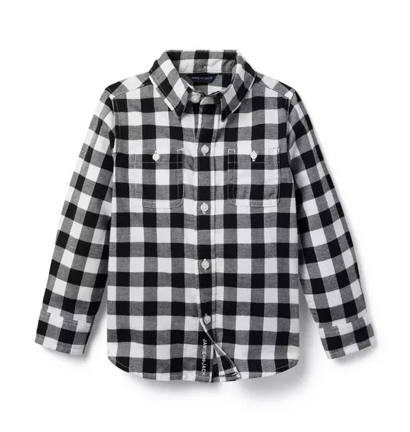 Gingham Brushed Twill Shirt | Janie and Jack