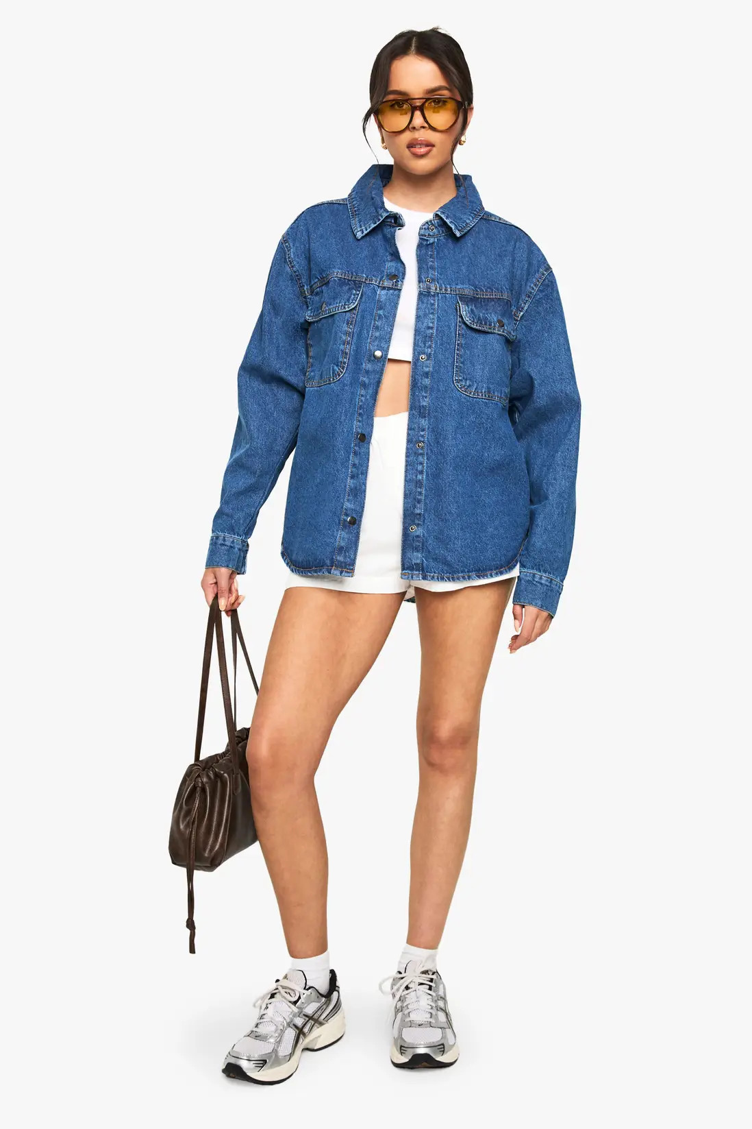 Mid Wash Oversized Denim Shirt | Boohoo | Boohoo.com (UK & IE)