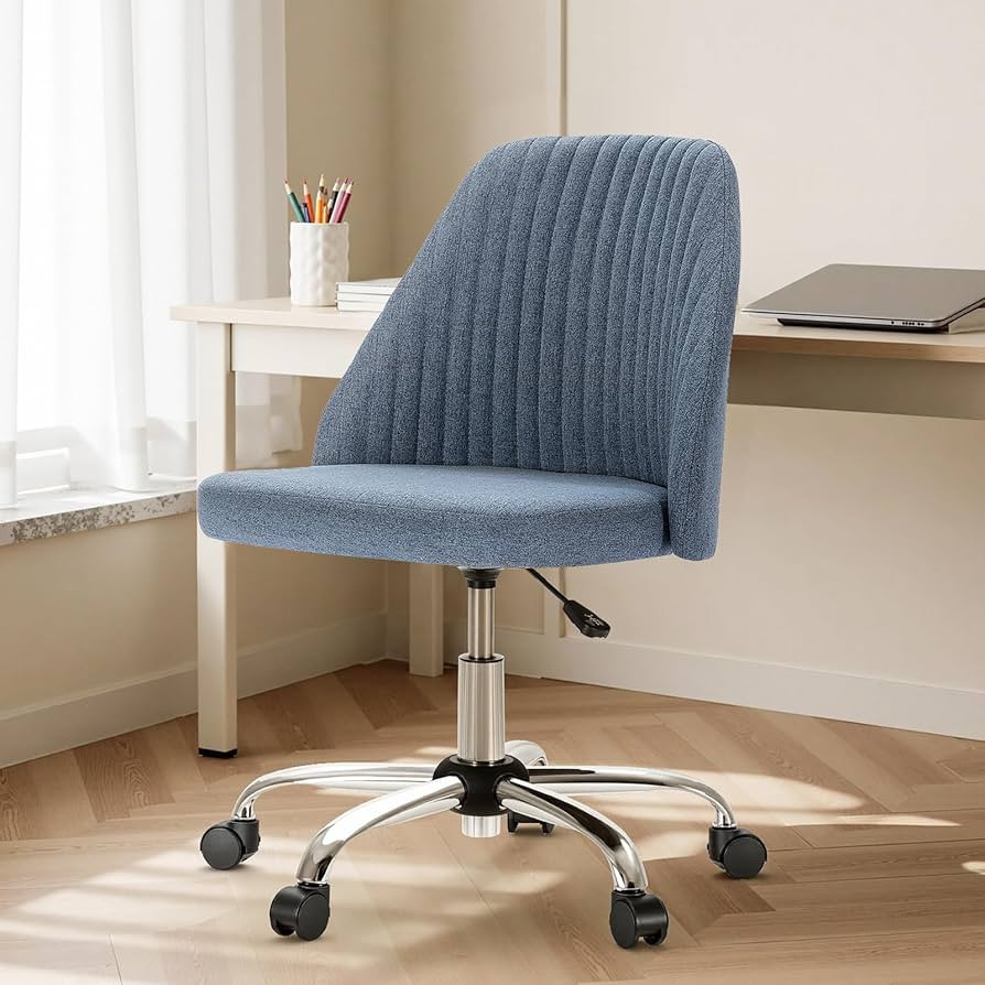 DUMOS Office Chair, Comfy Desk Chair Roliing Vanity Swivel Task Chairs with Wheels, Wide Seating ... | Amazon (US)